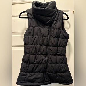 Black Asymmetrical Puffer Vest